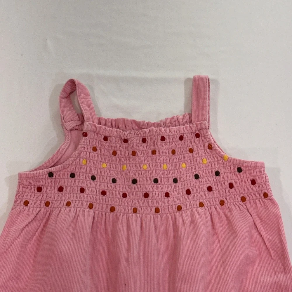 Gymboree Corduroy Polka Dot Overalls Toddler Girls 2T Pink‎ Smocked | Coquette